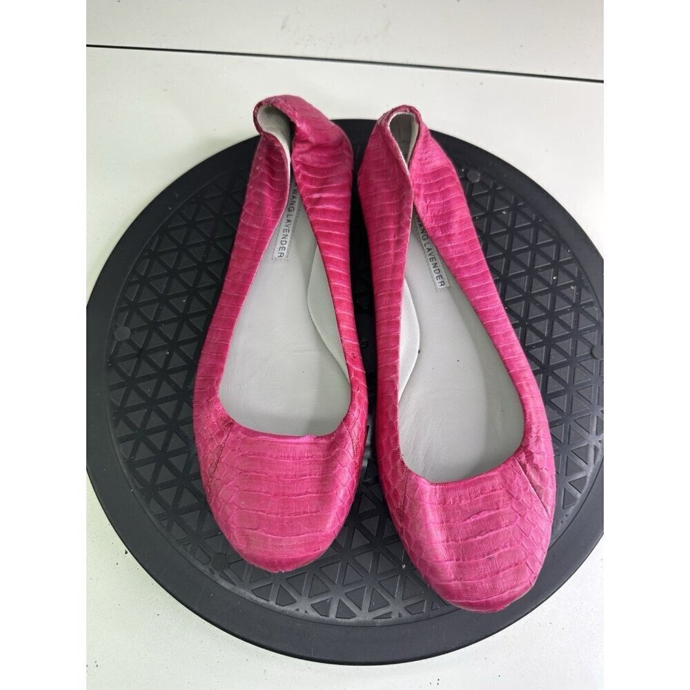VERA WANG Lavender Label Shimmer Pink Genuine Leather Ballet Flats 6.5 Med